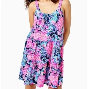 NWT LILLY PULITZER LORO DRESS XL HIGH TIDE TURTLE